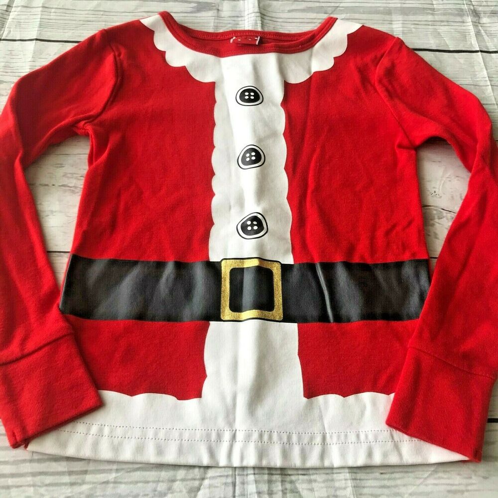 Unbranded Boys Pajama Sleep Top Holiday Santa Clause Christmas Sz 5T